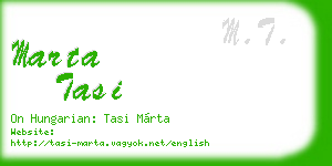 marta tasi business card
